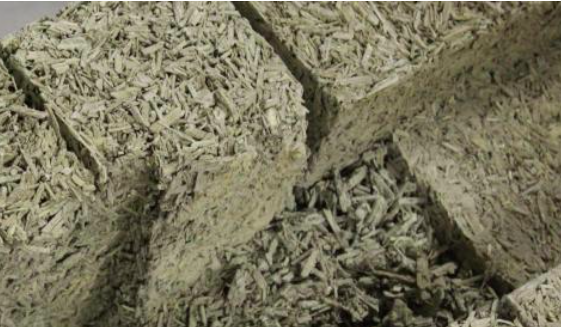 Le béton biosourcé remplace les granulats minéraux par des fibres végétales - doc. Vicat