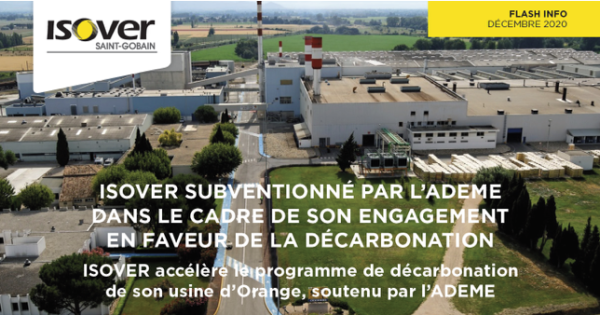 Décarbonation : ISOVER investit avec le soutien de l'ADEME