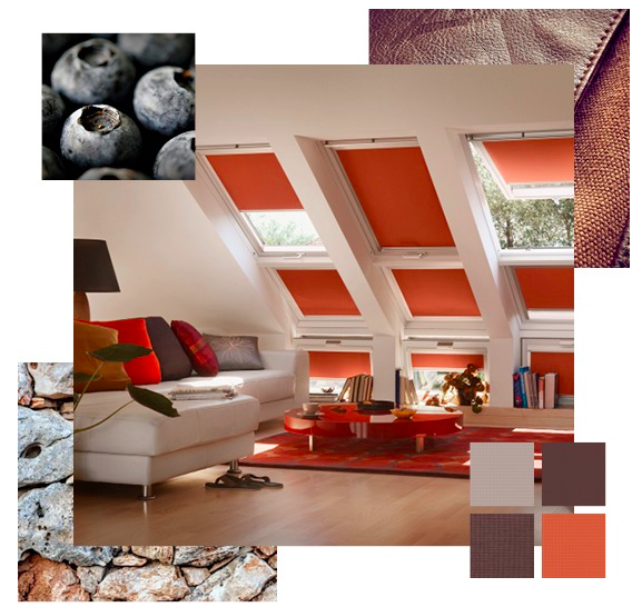 Décoration : des couleurs chaudes pour les stores intérieurs VELUX®