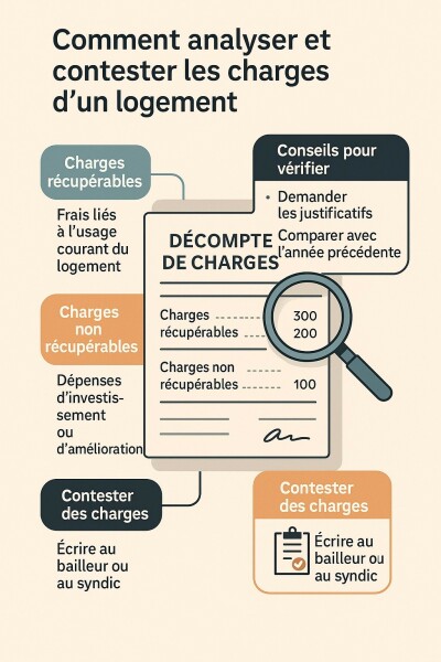 Comment analyser les charges locative ou de copropriété.