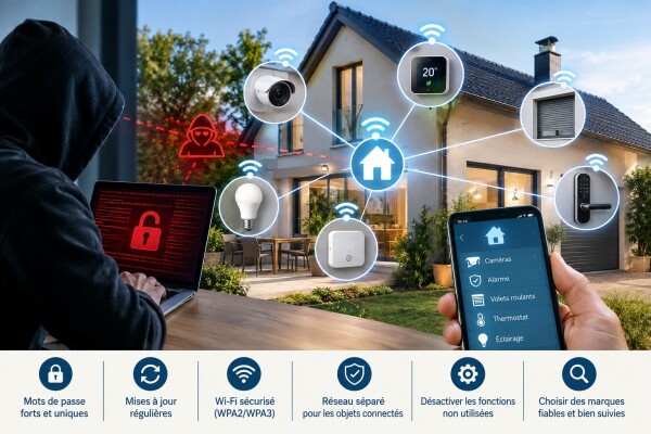 Les points de vuln&eacute;rabilit&eacute; de la maison connect&eacute;e - image avec le concours de l'IA