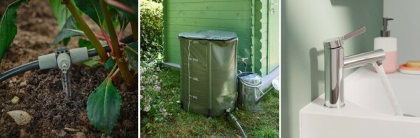 Arrosage goutte-&agrave;-goute, r&eacute;cup&eacute;rateur d'eau au jardin, mitigeur &agrave; d&eacute;bit limit&eacute;... autant '&eacute;quipements pour &eacute;conomiser l'eau - doc. Castorama