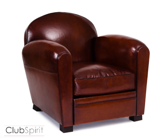 Fauteuil Club Grand Chitenay, au dossier et aux accoudoirs arrondis. Grande profondeur d’assise, coussin amovible déhoussable, hyper confortable le best seller de Club Spirit - doc. Club Spirit