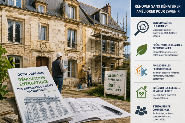"R&eacute;novation &eacute;nerg&eacute;tique des b&acirc;timents d'int&eacute;r&ecirc;t patrimonial" : le nouveau guide du Gouvernement