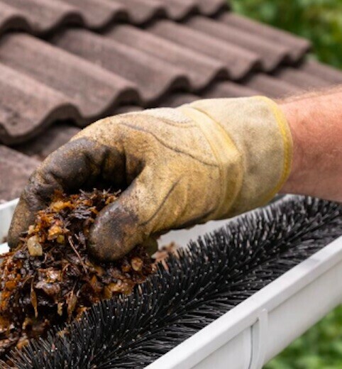 Si le h&eacute;risson de goutti&egrave;re retient les feuilles, il faut tout de m&ecirc;me les enlever p&eacute;riodiquement.