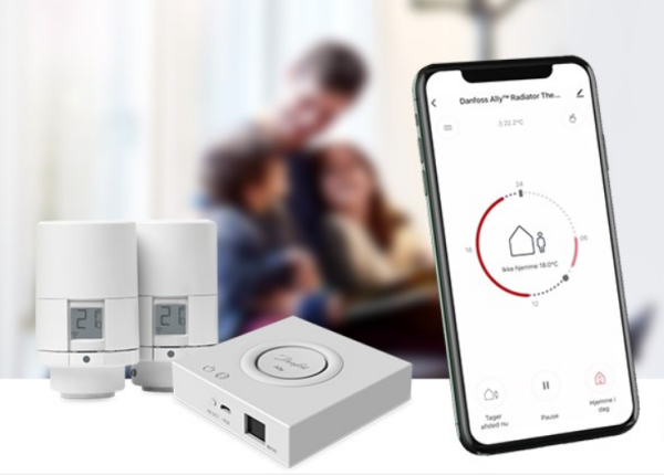 Les nouveaux robinets thermostatiques sont connectées et permettent une gestion du chauffage central pièce par pièce depuis un smartphone - doc. Danfoss
