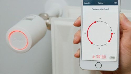 Ce robinet thermostatique connecté peut être commandé à distance - doc. Danfoss Eco®
