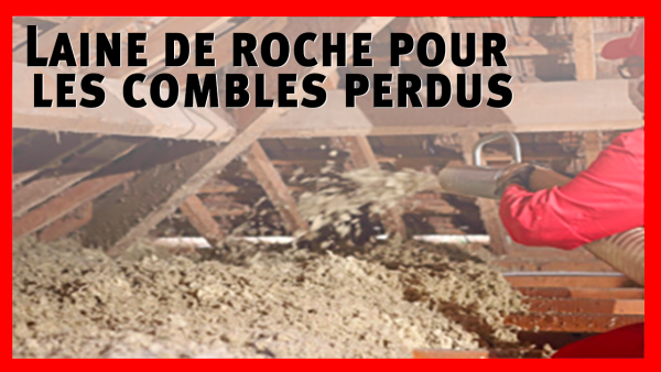 Soufflage de laine de roche Rockair 2 dans des combles perdus - doc. Rockwool