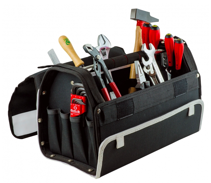 Une trousse à outils et quelques produits de bricolage pour les